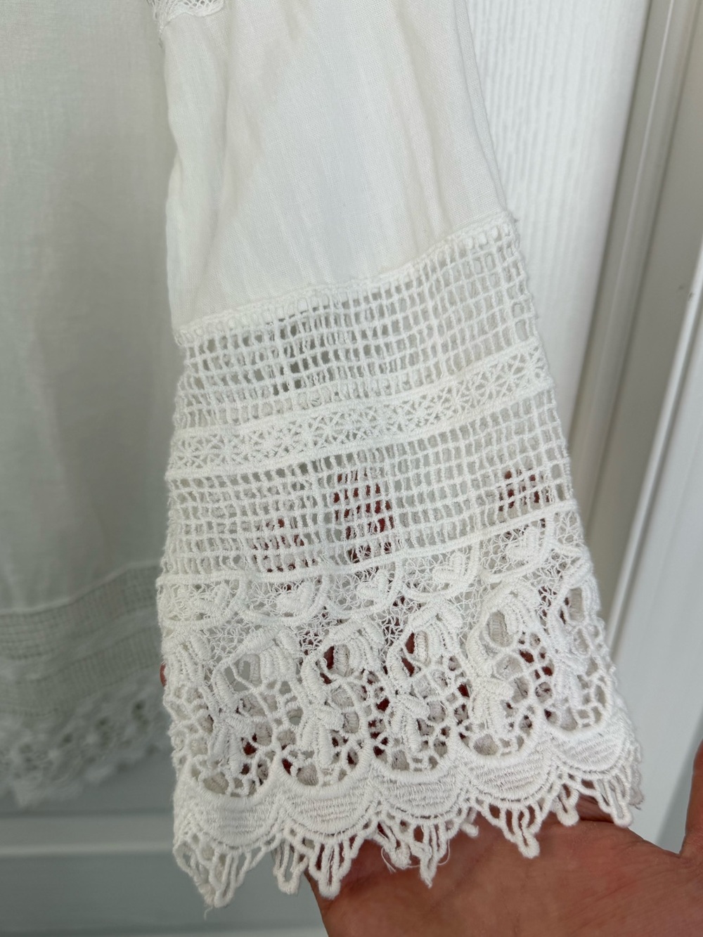 Ralph Lauren Denim & Supply White Boho Lace Top Size XS Vintage Y2K - Picture 5 of 7